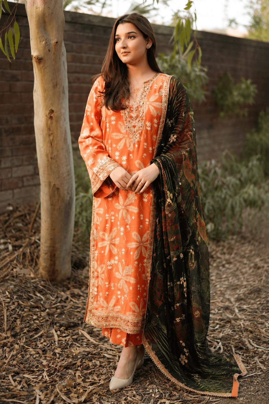 Aneela’s Sunset Amber — 3-Piece Digital Print Lawn Suit
