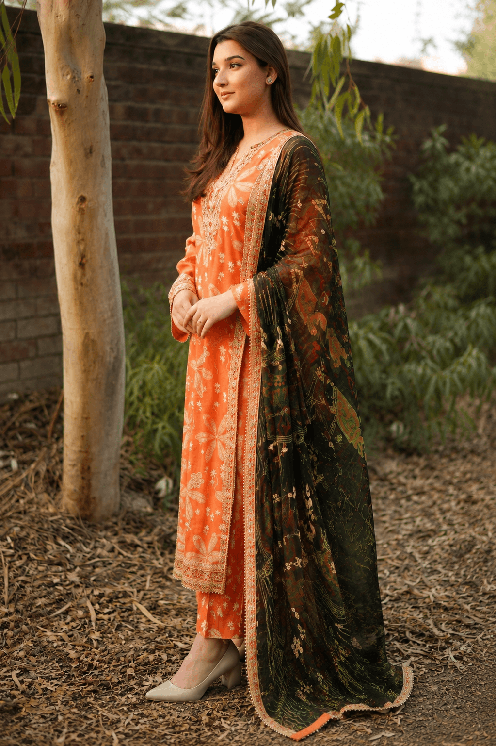 Aneela’s Sunset Amber — 3-Piece Digital Print Lawn Suit - Image 2