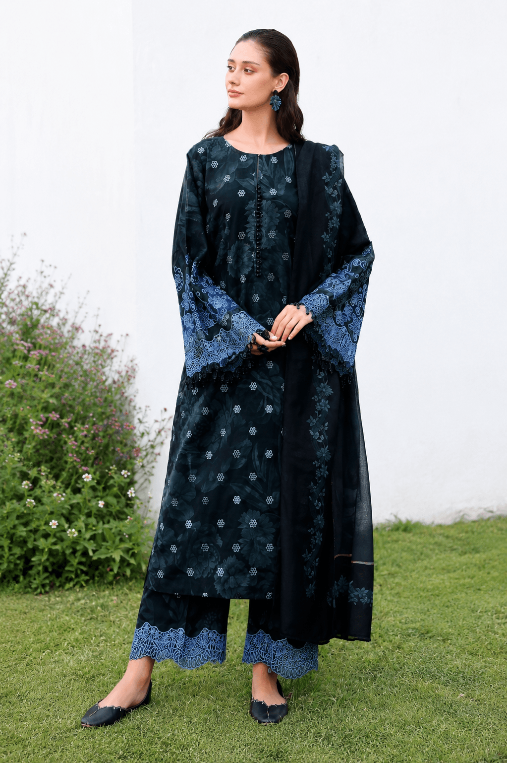 BAROQUE Digital Print Lawn 3-Piece Unstitched Suit