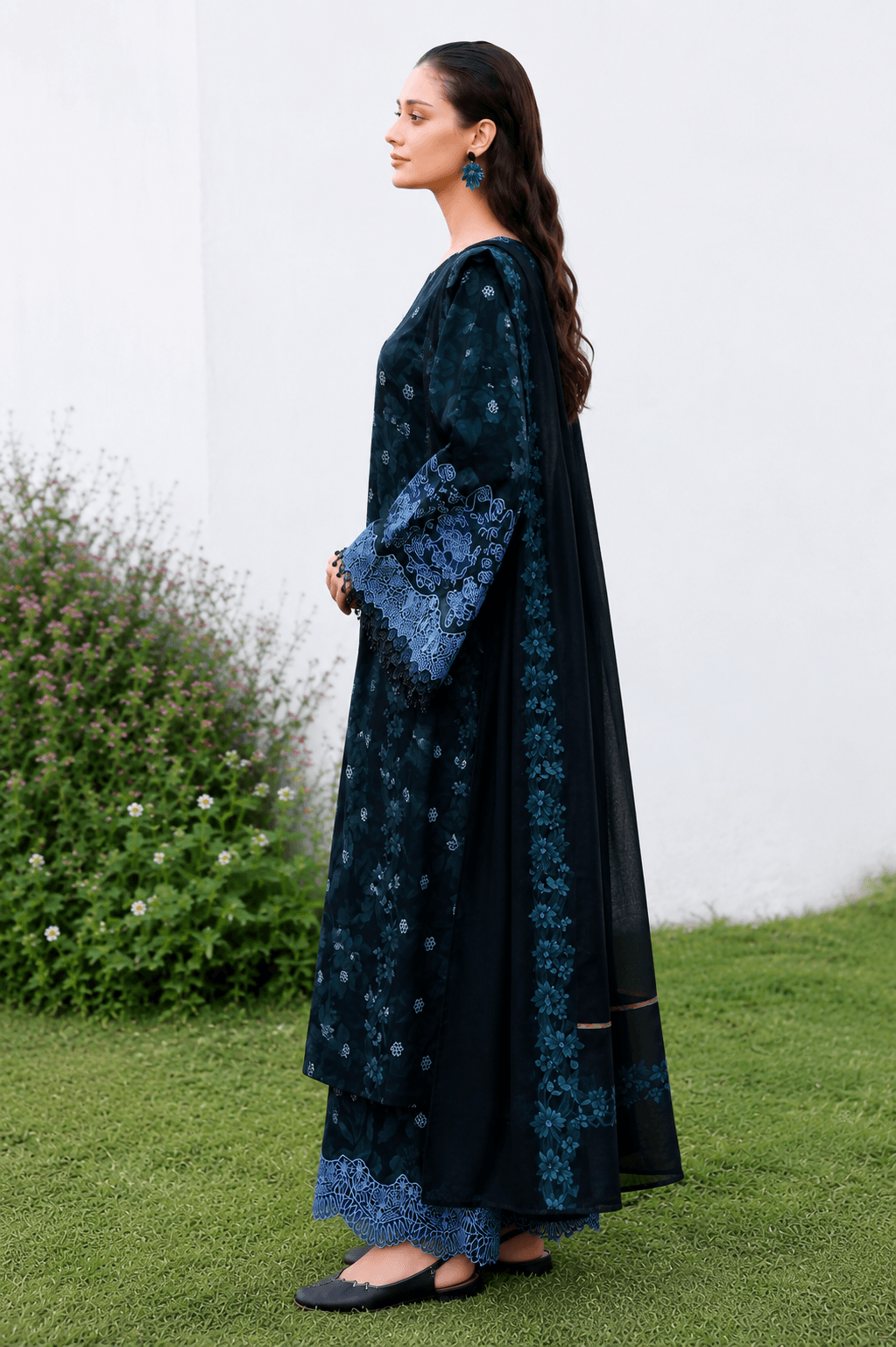 BAROQUE Digital Print Lawn 3-Piece Unstitched Suit - Image 3