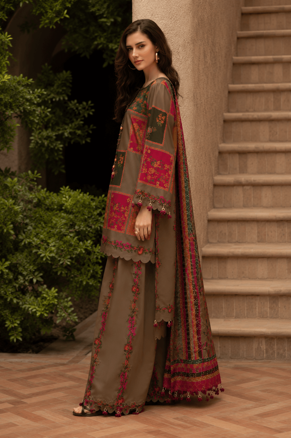 Charizma Vintage Patchwork — 3-Piece Digital Print Lawn Suit - Image 2