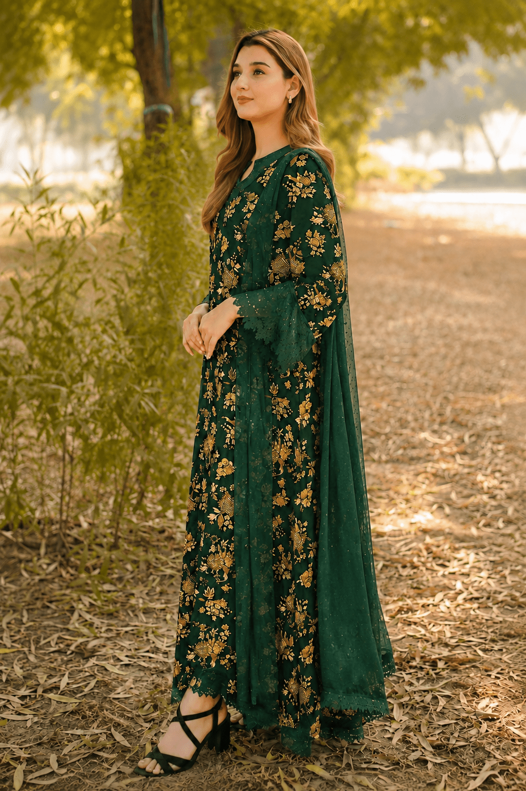 Aneela’s – Digital Print Airjet Lawn 3-Piece Suit with Chiffon Dupatta - Image 2