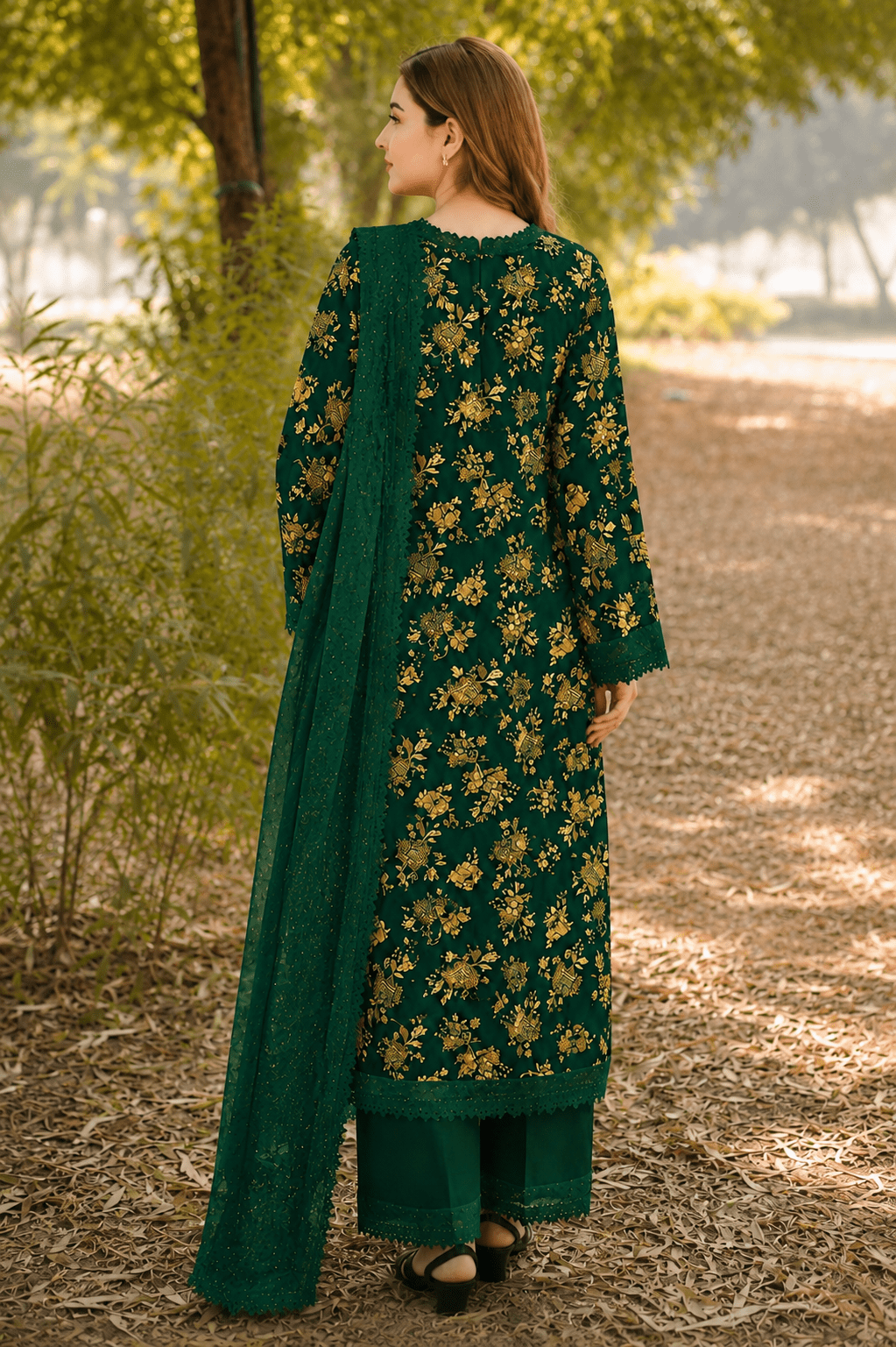 Aneela’s – Digital Print Airjet Lawn 3-Piece Suit with Chiffon Dupatta - Image 3