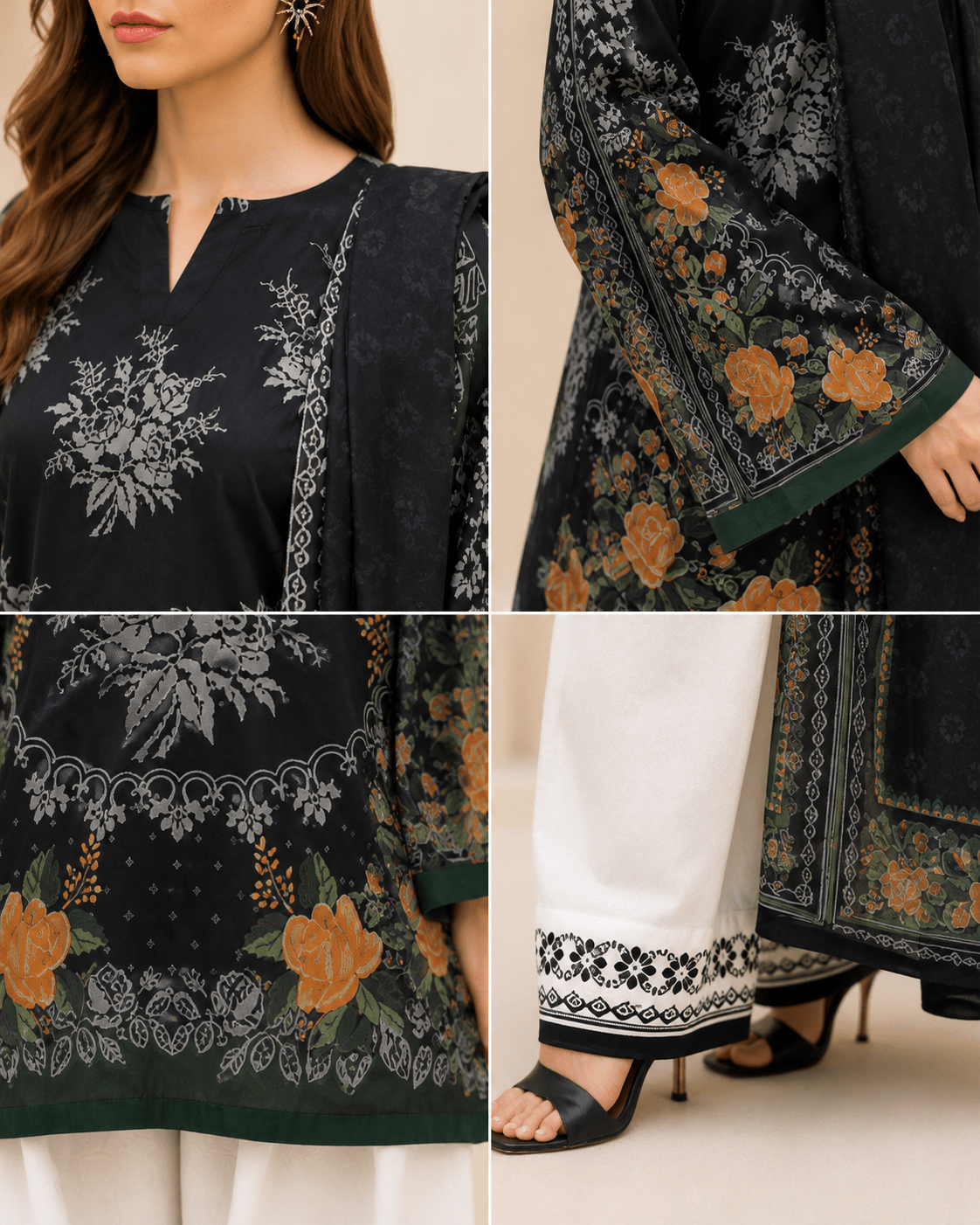 Jazmin – Premium Airjet Lawn 3-Piece Digital Printed Suit - Image 4