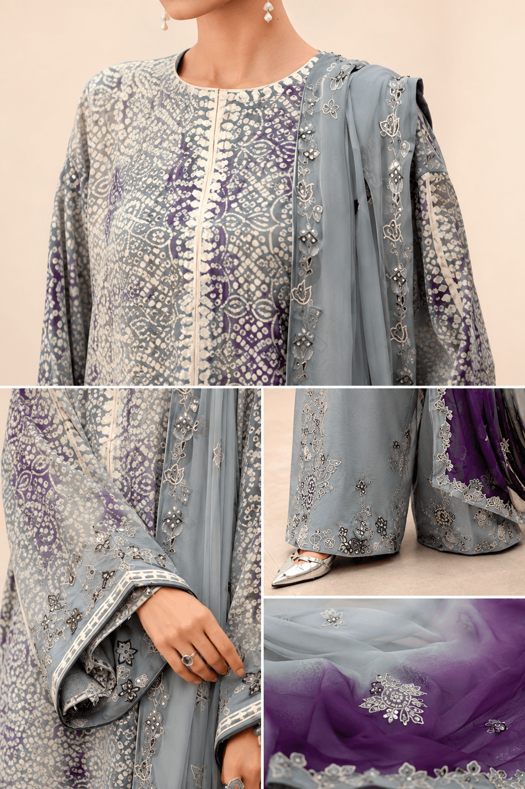 Maria.B. Lavender Mist — 3-Piece Digital Print Lawn Suit - Image 4