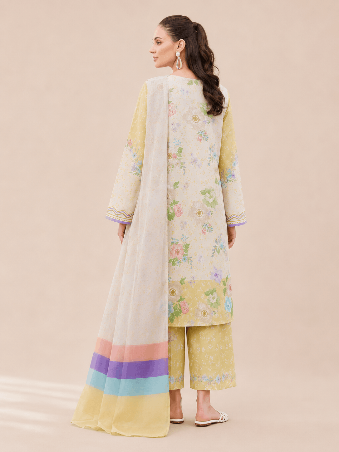 Farasha Meadow Bloom 3-Piece Unstitched Lawn Suit - Image 2